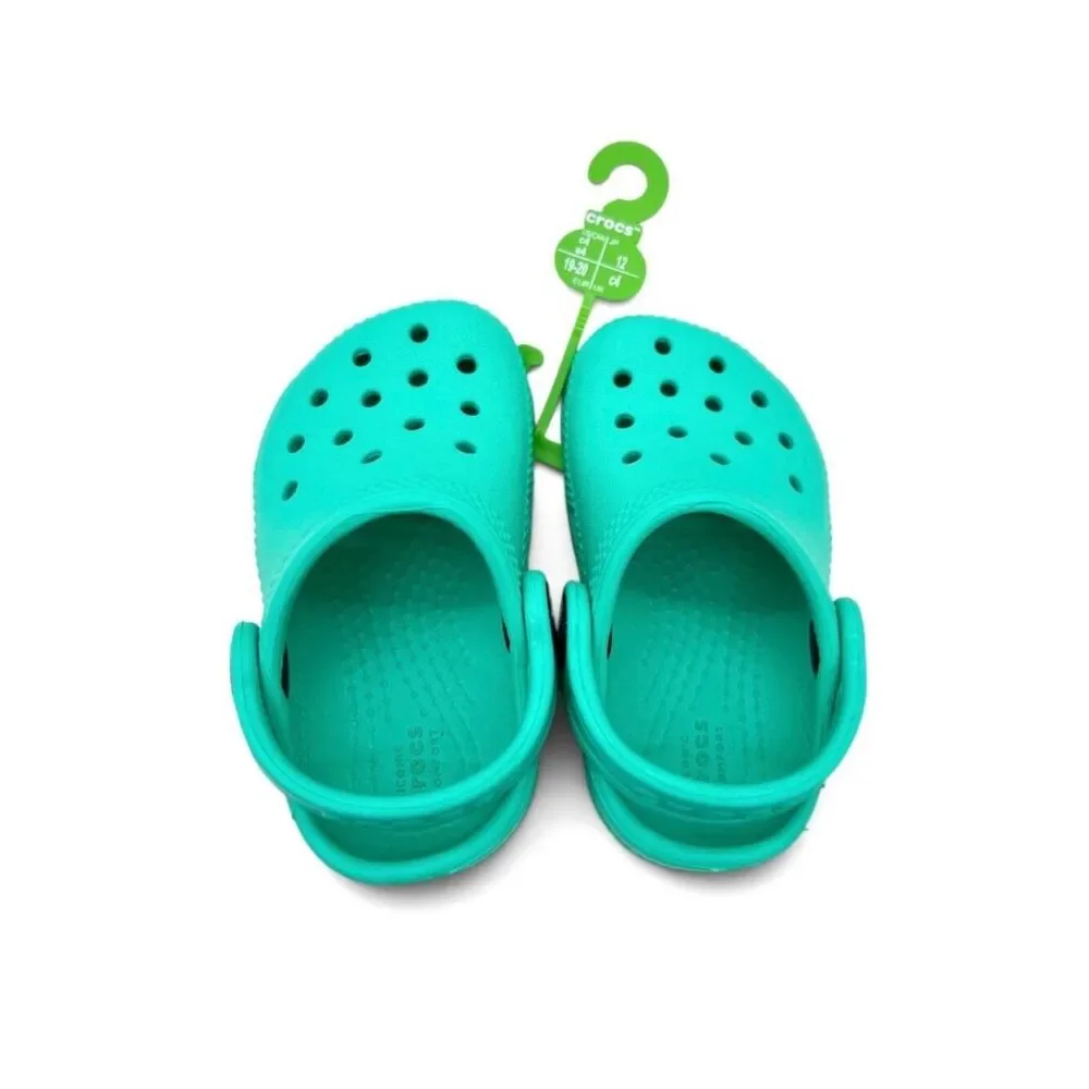 Crocs Kids Classic Clog Lagoon Toddler C4 Slip On Lightweight Water Friendly